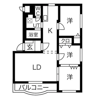 華美が丘六番館【2階】の間取り