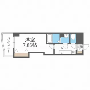 Luxe都島II【6階】の間取り