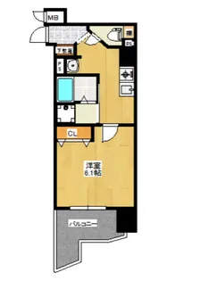 SWISS天王寺I【8階】の間取り