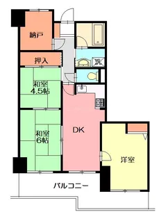 ソシエ弐番館【6階】の間取り