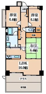 ライオンズマンション若江東弐番館【1階】の間取り