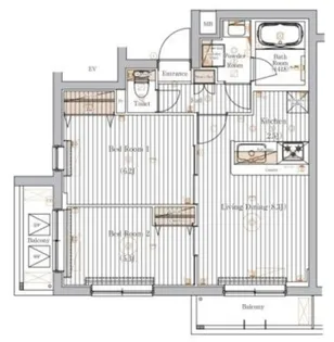 ミライズ東京墨田レジデンス【6階】の間取り