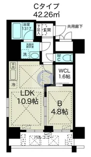 ノルデンハイム天神橋アドバンス【14階】の間取り