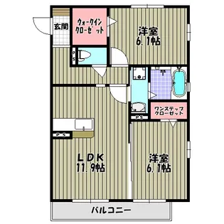 ヴラウニーメゾン・リラ【2階】の間取り