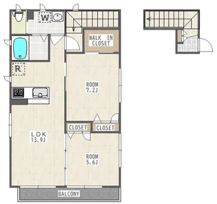 Charme Kinuta(シャルムキヌタ)【2階】の間取り
