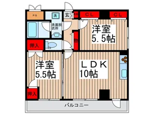 リバ-スト-ン本千葉【5階】の間取り