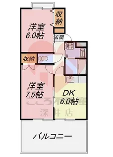 ハイツプラムナイン【1階】の間取り