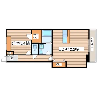 クレールヒロセI【2階】の間取り