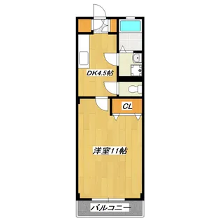 市川ハイム【3階】の間取り