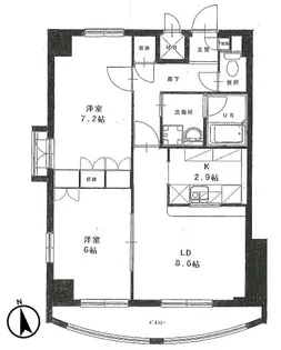 グランシャリオ【4階】の間取り