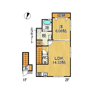クレヴィア【2階】の間取り