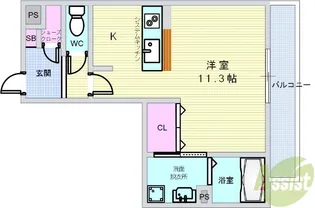 アゼリア・プロムナード【3階】の間取り