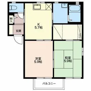 グリーンセトル【2階】の間取り