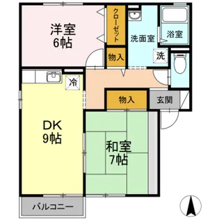シャトレー福田【2階】の間取り