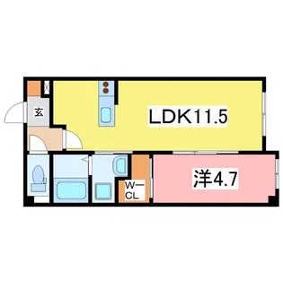 S.K.レジデンス成和【1階】の間取り