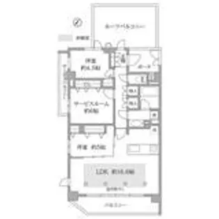 ファインスクエア世田谷弦巻II【4階】の間取り