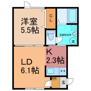 ドルフ(3)【2階】の間取り
