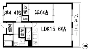 ライフイン水月【4階】の間取り