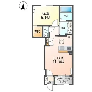 パーチェミノクラ【1階】の間取り