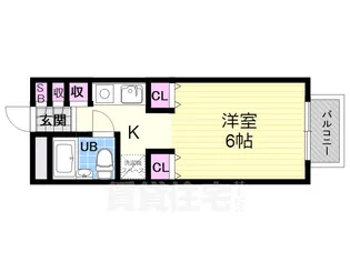 アイリス衣笠【1階】の間取り