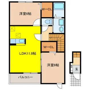 コートアイリスB【2階】の間取り