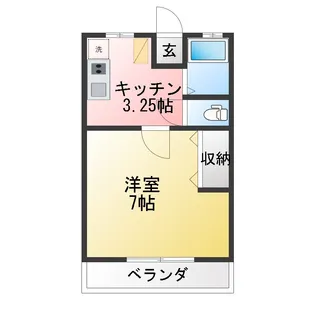 グリーンハイツB棟【1階】の間取り