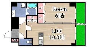 プレサンス大阪城公園パークプレイス【5階】の間取り