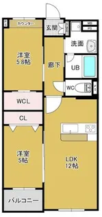 サウスサイドビル自由ヶ丘【2階】の間取り