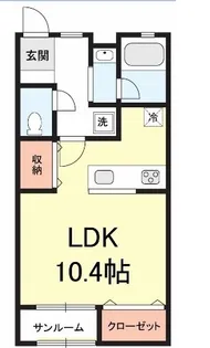 ミルズグランディール仲之町【1階】の間取り