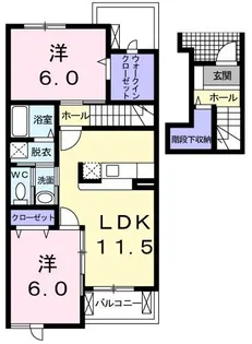 サンライズ【2階】の間取り