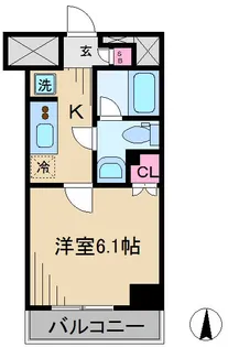 ライジングプレイス武蔵新城【4階】の間取り
