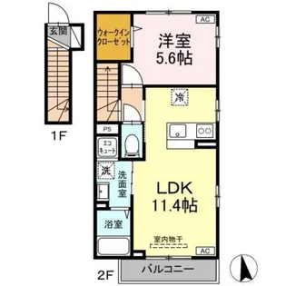 グレースコート【1階】の間取り