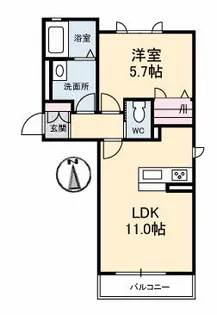 グランドヒルズ原尾島【2階】の間取り