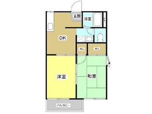 ロジュマン旭【2階】の間取り