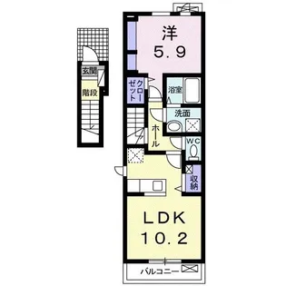 ライズ【2階】の間取り