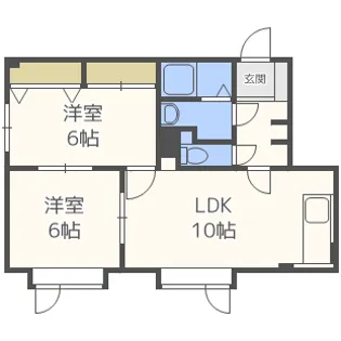 プレミエール南13条【2階】の間取り