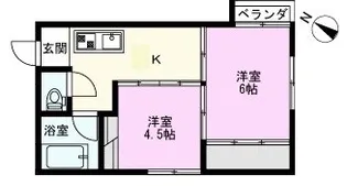KBC桜木【2階】の間取り