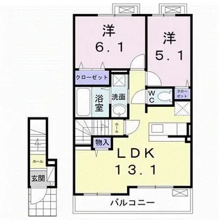 ベル・ファイワークスI【2階】の間取り