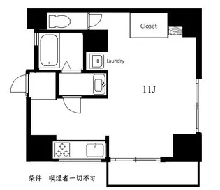 ハイライフ文京【1階】の間取り
