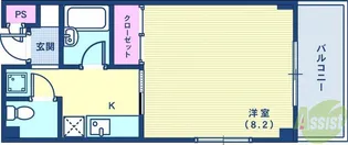 モナハイツ八雲【5階】の間取り