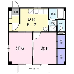 ニュ-シティ-八栗口A【1階】の間取り