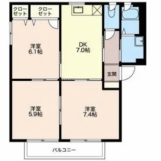 ラフィネ B【1階】の間取り