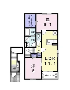 エテルノ ソーレII【2階】の間取り