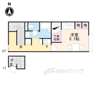 レオパレス喜楽楽2【2階】の間取り