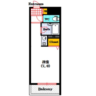 アトリオ上町台【5階】の間取り