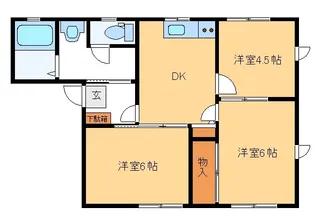 ハイツロゼD【2階】の間取り