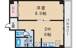 フェザー豊中マンション【4階】の間取り