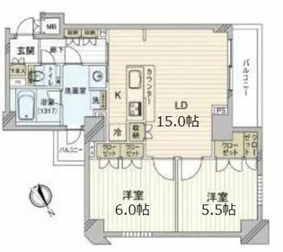 ルーブル赤羽西【2階】の間取り