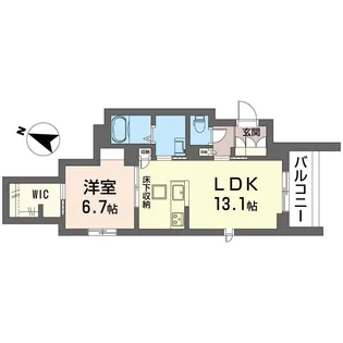 シャーメゾン湘南菱沼【1階】の間取り