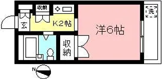 エステ稲田堤【2階】の間取り